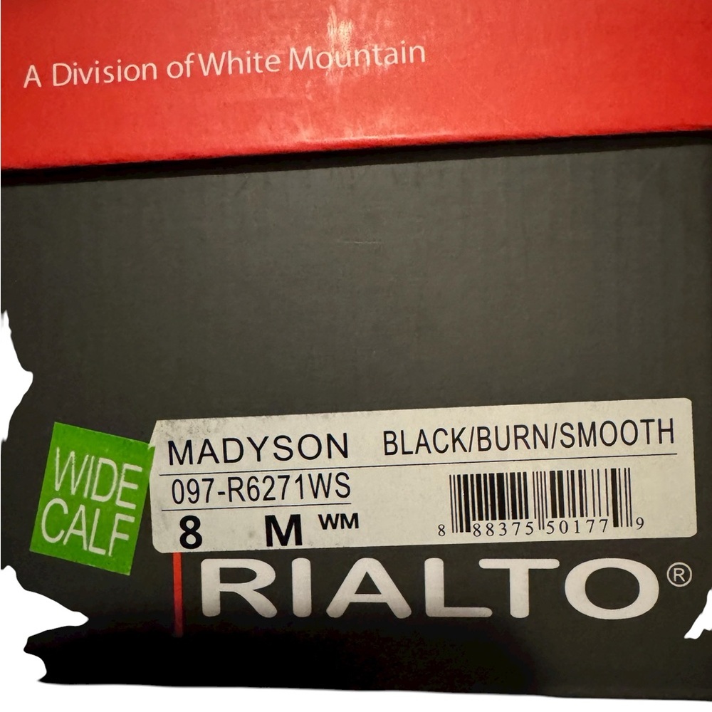 NWT Rialto Black Boots, Size 8 M - Picture 7 of 8